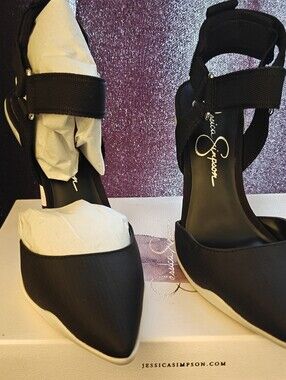 Jessica Simpson JP-Gazzela Black Cubic Nylon/WVN SPT Size 8 M